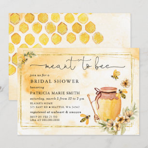 Invitation Fête des mariées Florale D'Abeille De Miel