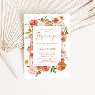 Invitation Fête des mariées Florale de la Squeeze