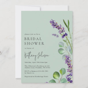 Invitation Fête des mariées florale moderne simple de taille