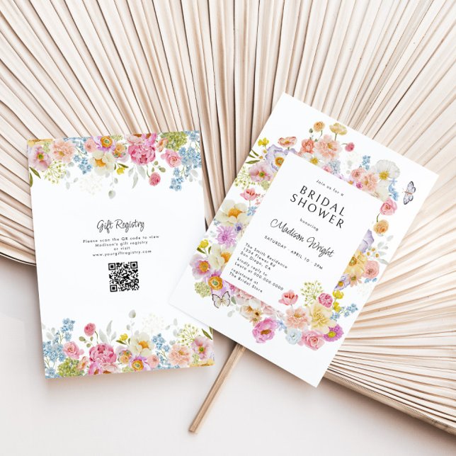 Invitation Fête des mariées florale Pastel Bloom (Créateur téléchargé)