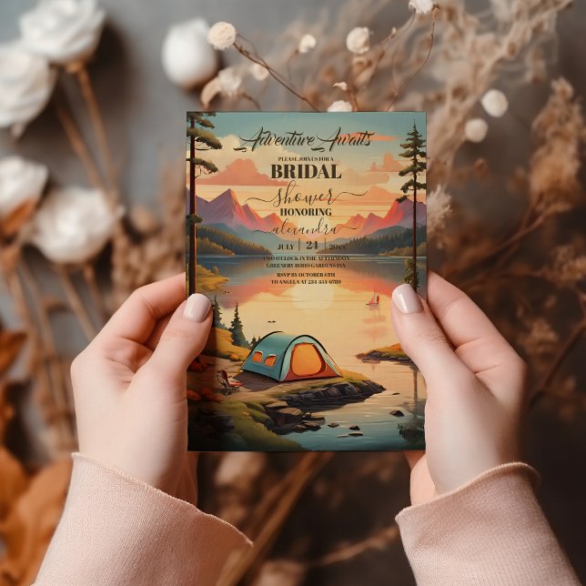 Invitation Fête des mariées forestière rustique d'automne (Créateur téléchargé)