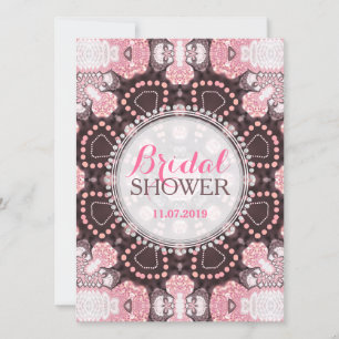 Invitation Fête des mariées géométrique Mandala Boho Ethereal