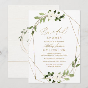 Invitation Fête des mariées Géométrique Vins Aquarelle