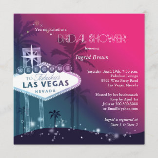Invitation Fête des mariées Glitz & Glam Las Vegas