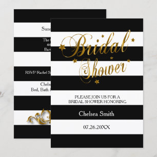 Invitation Fête des mariées - Grilles Avec Lettres Or