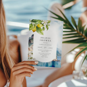 Invitation Fête des mariées italienne au citron de la côte am