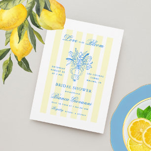 Invitation Fête des mariées italienne Jaune à la main
