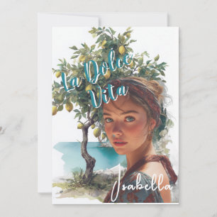 Invitation Fête des mariées italienne La Dolce Vita
