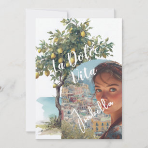 Invitation Fête des mariées italienne La Dolce Vita