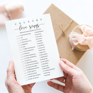 Invitation Fête des mariées Jeu Personnalisé Pays Love Chanso