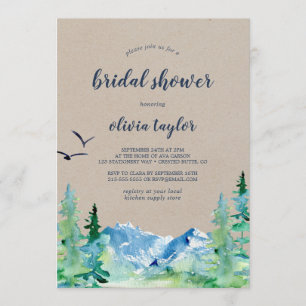 Invitation Fête des mariées Kraft Rocky Mountain