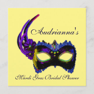 Invitation "Fête des mariées Mardi Gras" - Couleurs néon mult