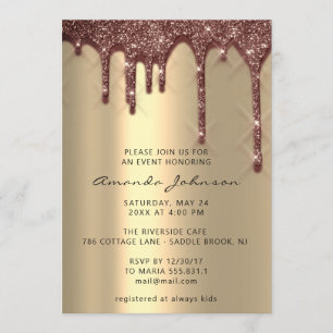 Invitation Fête des mariées Mariage Anniversaire Gold Gglt Dr
