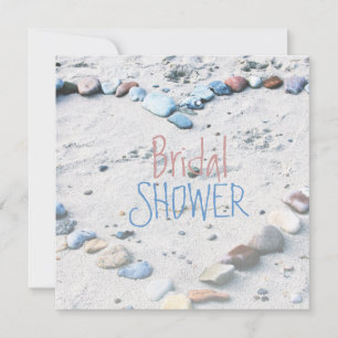 Invitation Fête des mariées Mariage Beach Heart