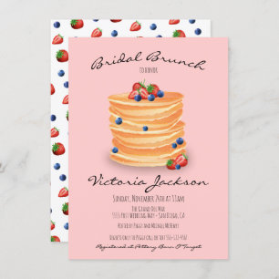 Invitation Fête des mariées Mariage Brunch Pancakes Invitatio