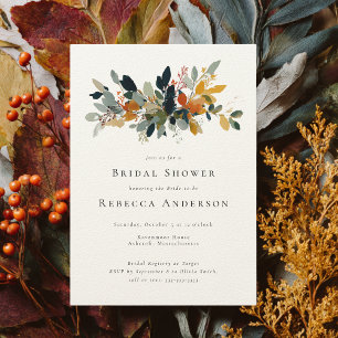 Invitation Fête des mariées Mariage de automne botanique mode
