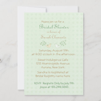 Invitation Fête des mariées Mariage Lovebirds