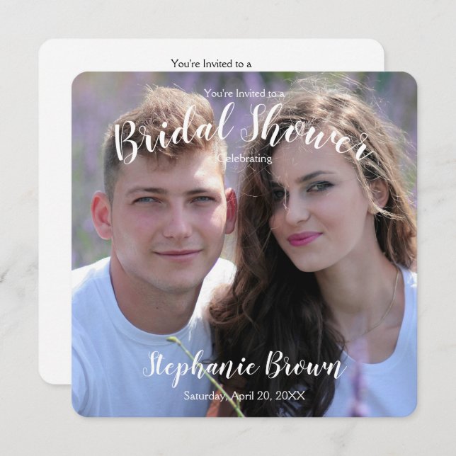 Invitation Fête des mariées Mariage photo (Devant / Derrière)