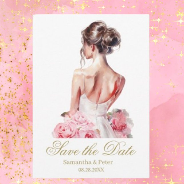 Invitation Fête des mariées Mariage rose Aquarelle moderne (perfect for creating unforgettable memories. Shop now!)