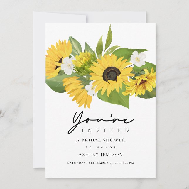 Invitation Fête des mariées Mariage Sunflowers (Créateur téléchargé)