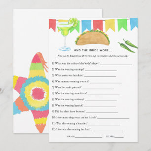 Invitation Fête des mariées mexicaine Fiesta Taco