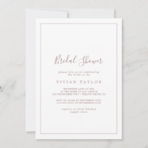 Invitation Fête des mariées minimaliste de calligraphie or Ro