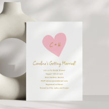 Fête des mariées minimaliste de l'amour du coeur r