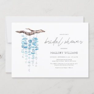 Invitation Fête des mariées mobile Turquoise Shell