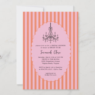 Invitation Fête des mariées moderne à main fantaisie