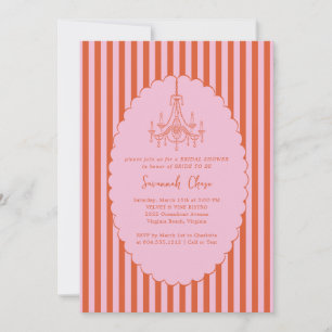 Invitation Fête des mariées moderne à main fantaisie