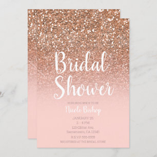 Invitation Fête des mariées moderne Aqua Blue Glam Parties sc