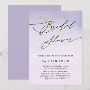 Invitation Fête des mariées moderne de calligraphie d'aquarel