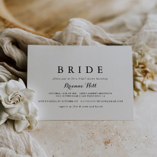 Invitation Fête des mariées moderne de mariée en calligraphie