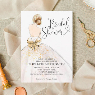 Invitation Fête des mariées moderne Elegant Mariée Mariage Go