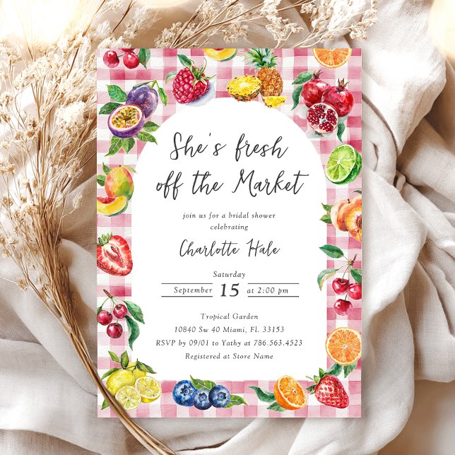 Invitation Fête des mariées moderne Fresh off Market (Créateur téléchargé)