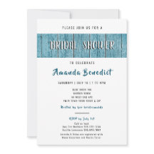 Fête des mariées moderne Rustique Bleu Bois