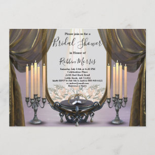 Invitation Fête des mariées Mystic Night Gold Draps & Candles