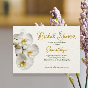Invitation Fête des mariées Orchidées Blanches