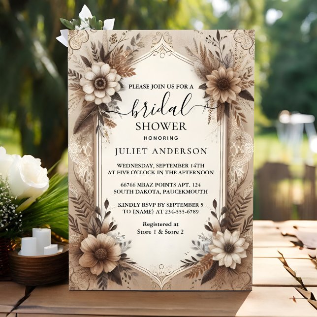 Invitation Fête des mariées papier Recyclé de la paperie de b (Créateur téléchargé)