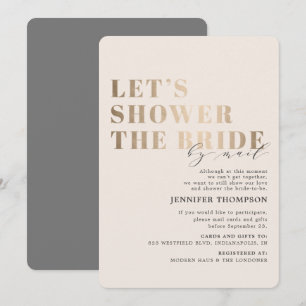 Invitation Fête des mariées Par Mail Taupe & Fête des mariées