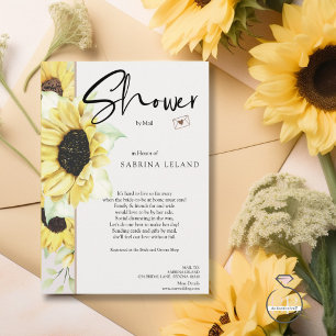 Invitation Fête des mariées par Mail Vintage Sunflowers