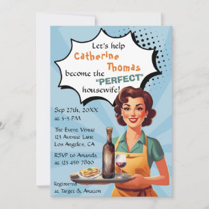 Invitation Fête des mariées parfaite de femme au foyer dans l