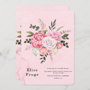 Invitation Fête des mariées Pastel Blush Pony Blanc
