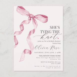 Invitation Fête des mariées Pastel Pink Coquette B
