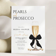 Fête des mariées Pearl & Prosecco Black Bow