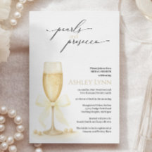 Invitation Fête des mariées Pearls & Prosecco | Ne