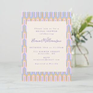 Invitation Fête des mariées périphérique Retro Super Pastel L