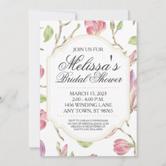 Invitation Fête des mariées personnalisé, aquarell