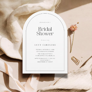 Invitation Fête des mariées photo style arc rétro