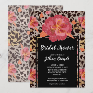 Invitation Fête des mariées Poster de animal rose